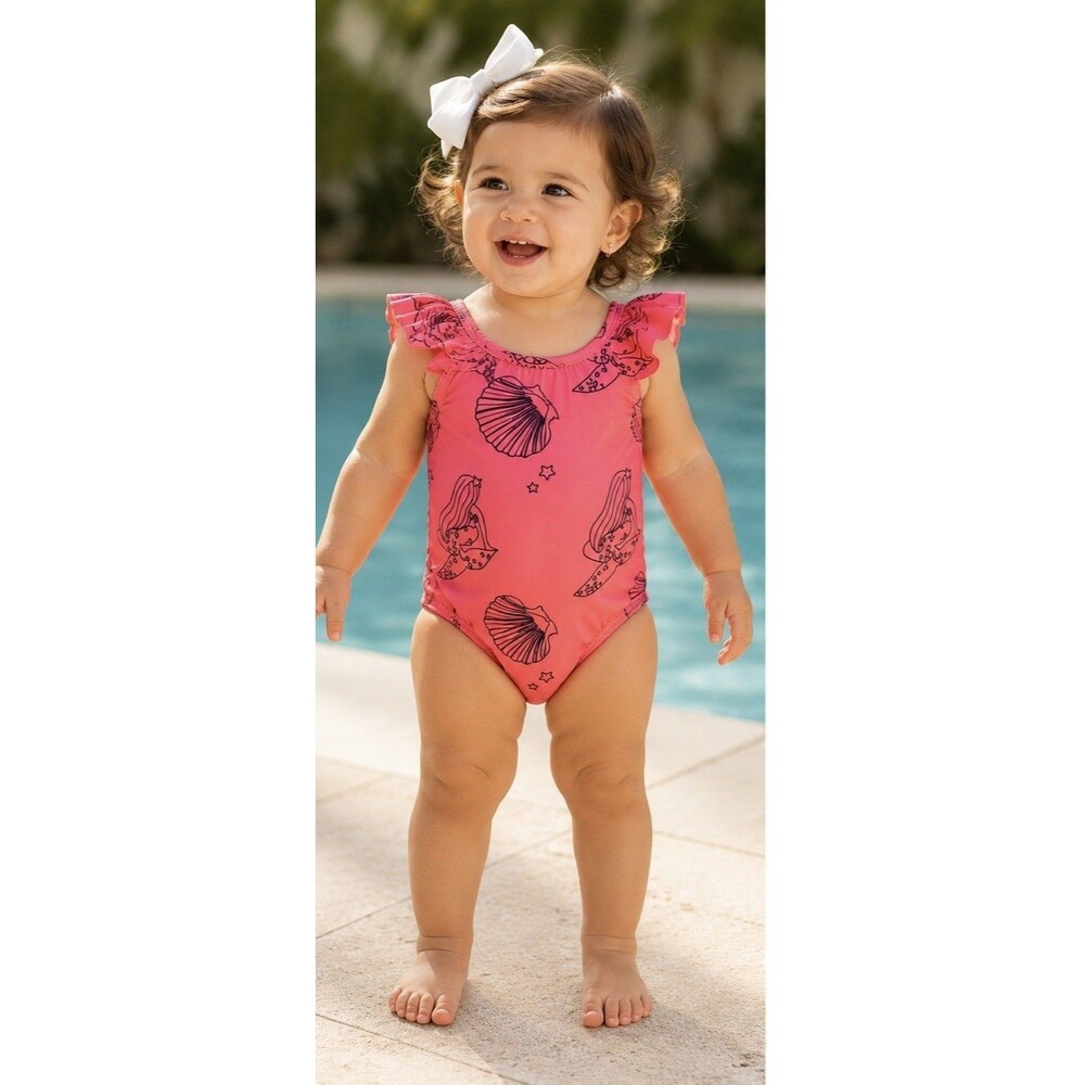 $65 ICE CREAM CASTLES Los Angeles Boutique Mermaid One-Piece Swim Suit 18-24M